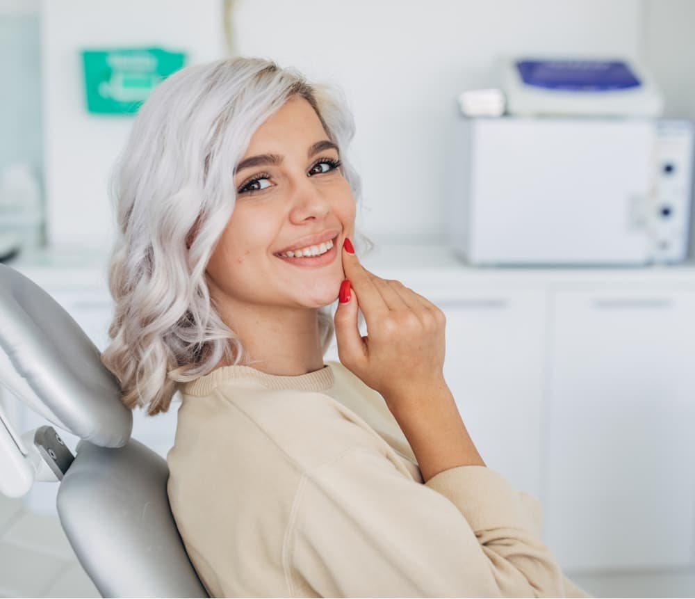 teen girl smiling at appointment